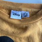 Vintage unisex Disney Mickey mouse graphics yellow crew neck sweatshirt in XS|L25 W18|SKU 5579