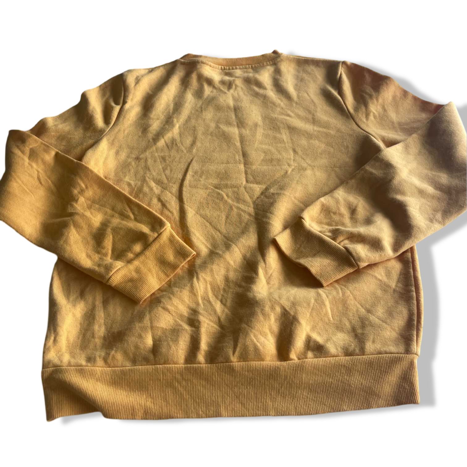 Vintage unisex Disney Mickey mouse graphics yellow crew neck sweatshirt in XS|L25 W18|SKU 5579