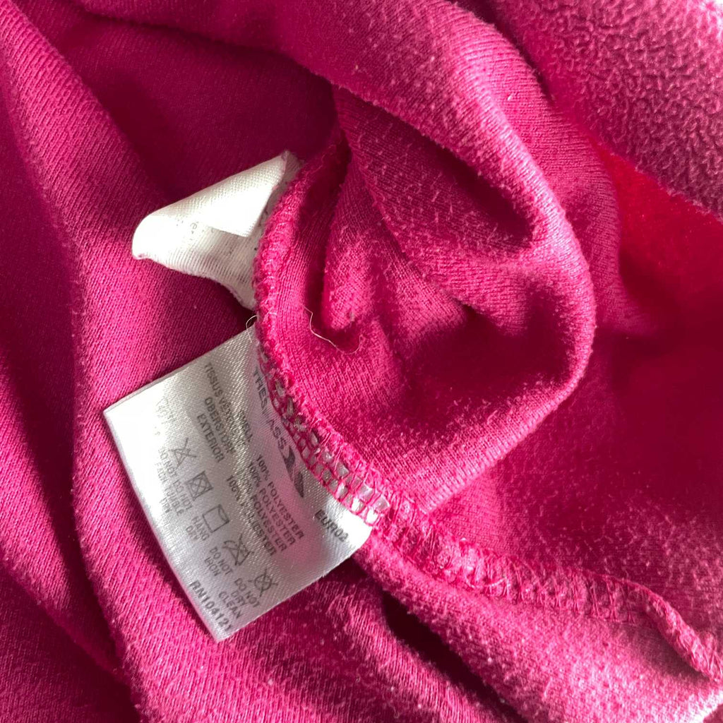 Vintage women trespass pink fleece 1/4 zip high neck sweater in XS|L26 W17|SKU 5583