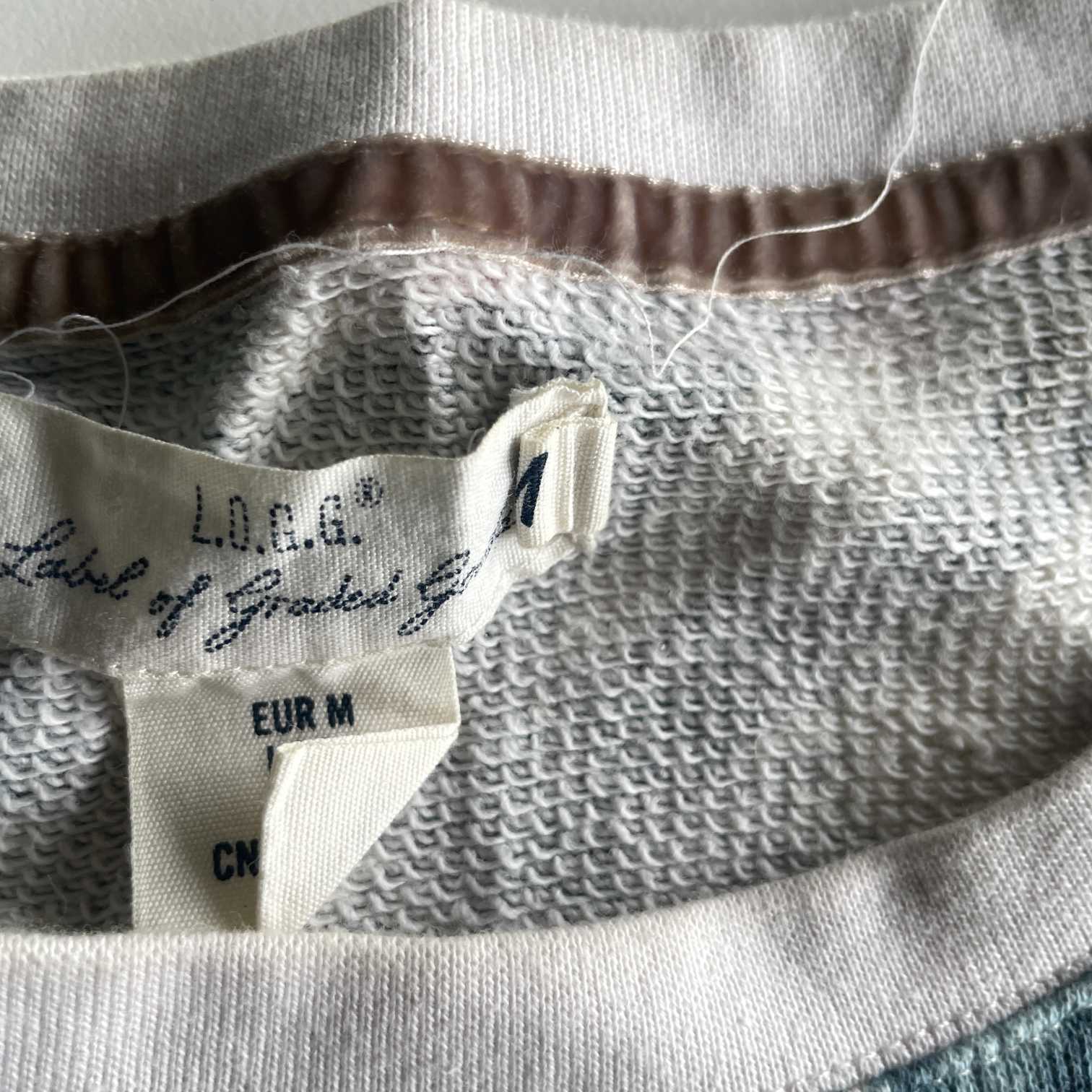 Vintage L.O.G.G Cream floral print women crew neck sweatshirt in M|L24 W19|SKU 5584