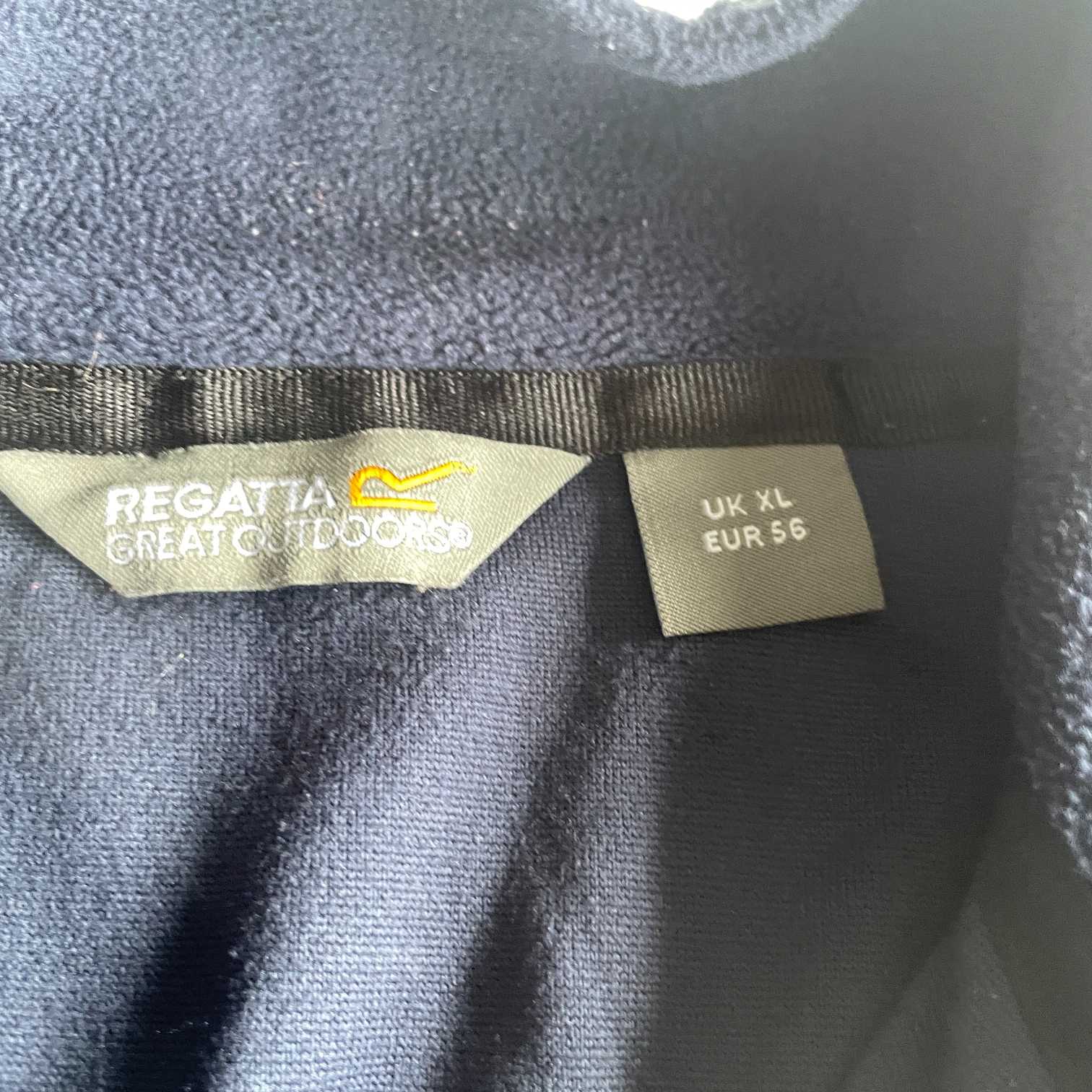 Vintage men Regatta great outdoor  navy blue 1/4 zip high neck fleece sweater in XL|L30 W23|SKU 5586