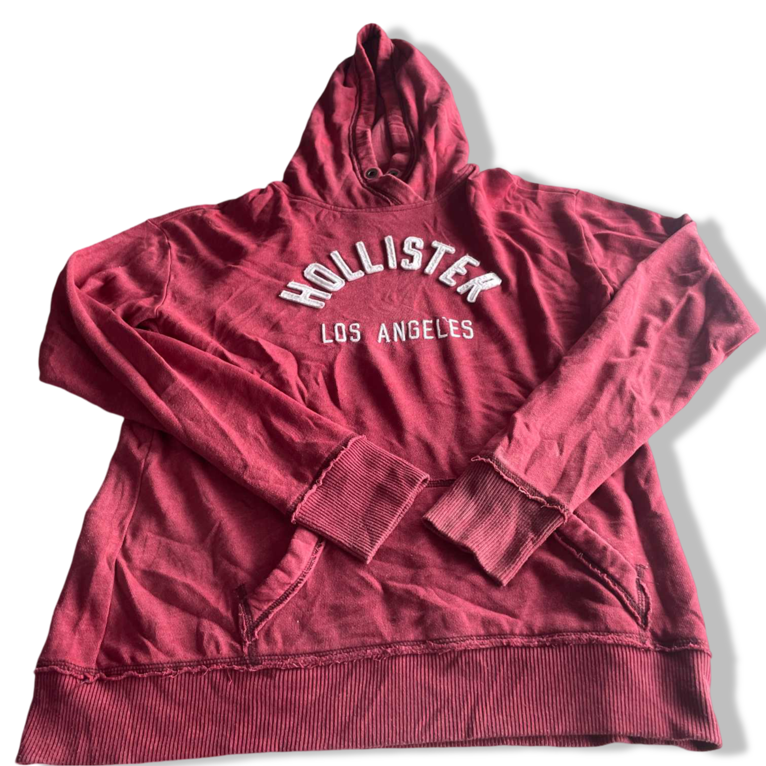 Vintage men red Hollister california graphics hoodie in M| L25 W19|SKU 5587