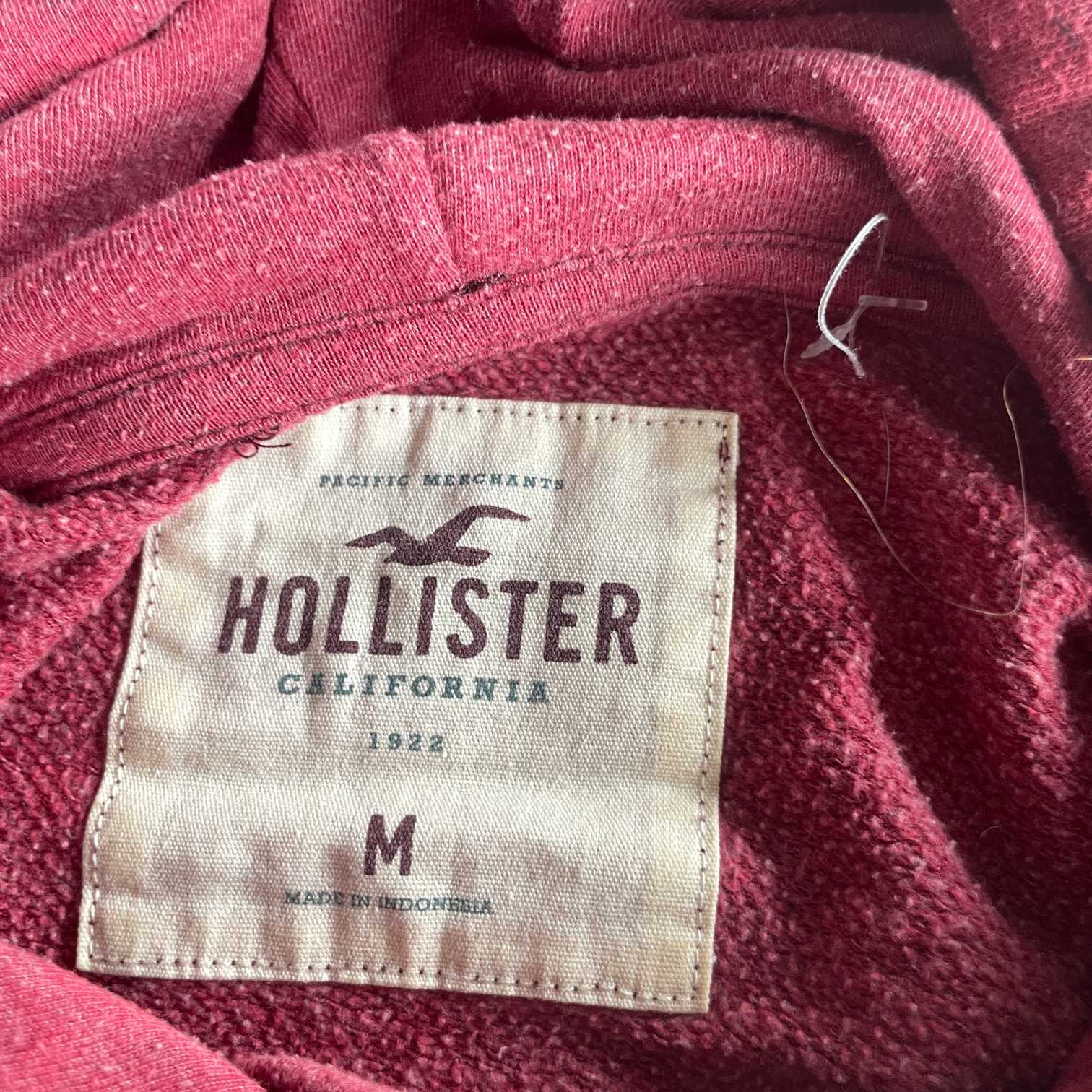Vintage men red Hollister california graphics hoodie in M| L25 W19|SKU 5587