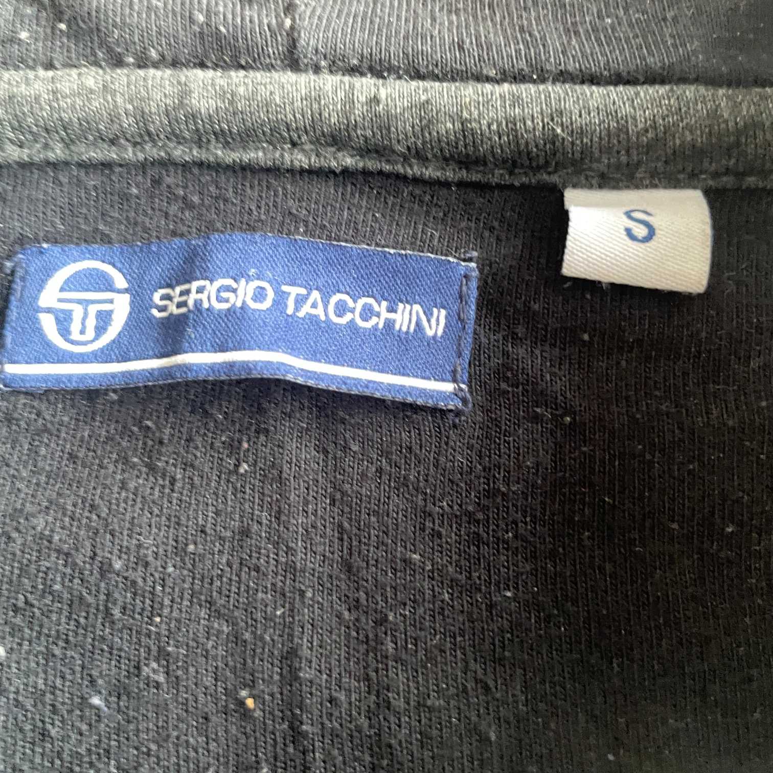 Vintage men grey Sergio Tacchini full zip drawstring hoodie in S|L 27 W20| SKU 5589