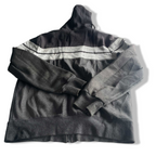 Vintage men grey Sergio Tacchini full zip drawstring hoodie in S|L 27 W20| SKU 5589