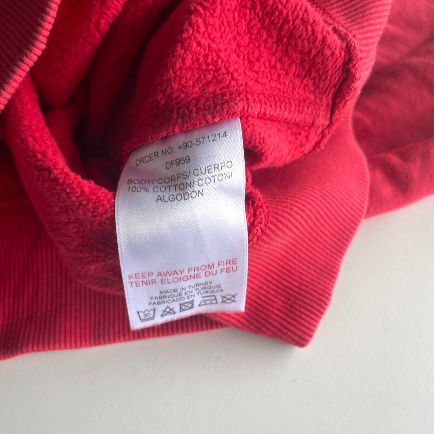 Vintage men Duffer Athletic crew london graphics red crew neck sweatshirt in M|L27 W21|SKU 5590