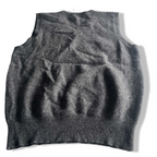 Vintage mens polo ralph lauren 100% Lambs wool grey sleeveless v-neck sweater in M|L 23 W19|SKU 5591
