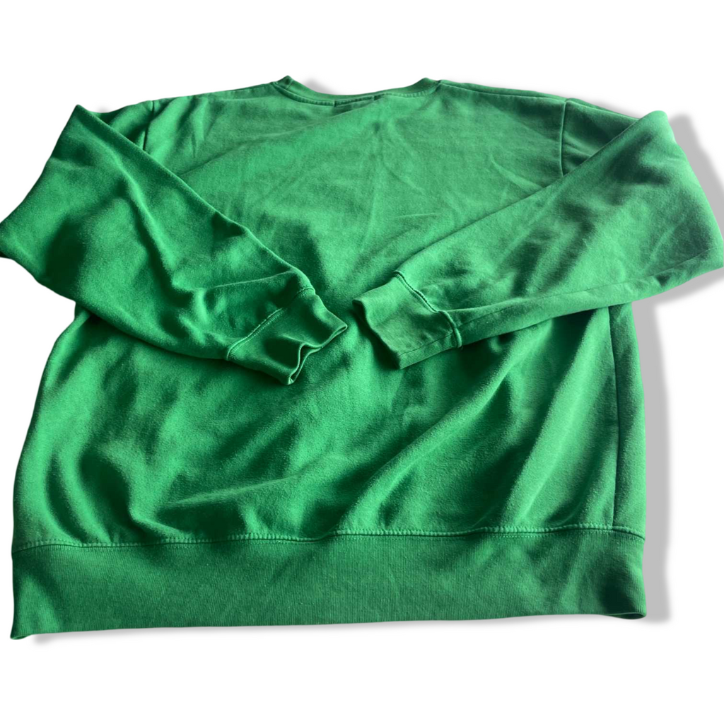Vintage men Free beat south end the Indiana graphics green crew neck sweatshirt in L|L25 W20|SKU 5593