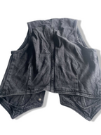 Vintage women MNG washed denim grey sleeveless jacket in S| L22 W17|SKU 5594