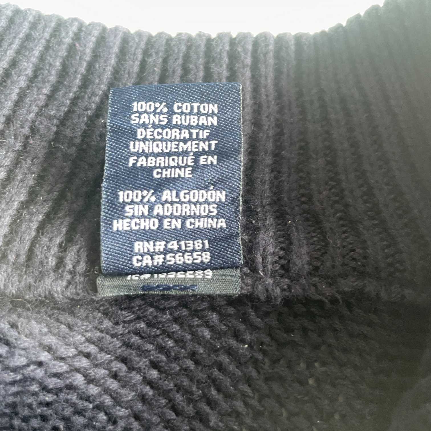 Vintage men Chaps 1/4 zip high neck navy cotton sweatshirt in L|L33 W23|SKU 5595