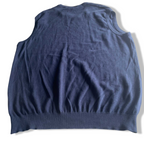 Vintage men Lacoste V-neck navy oversize sweatshirt in 2XL|L 30 W21|SKU 5596