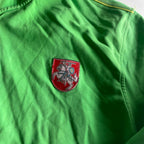 Vintage men Audimas Lietuva print green full zip hoodie in L| L28 W22| SKU 5602
