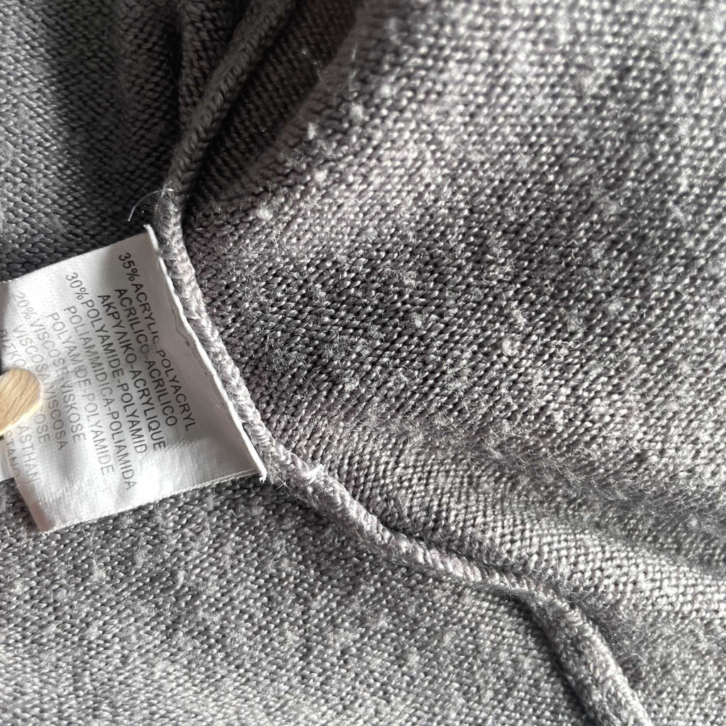 Vintage women cream button up double pocket knit sweater in L/XL| L25 W21|SKU 5604