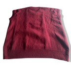 Vintage men red lacoste V-neck sleeveless sweater in L| L28 W22| SKU 5607