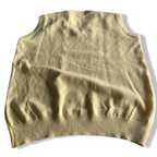 Vintage men yellow lacoste chemise V-neck sleeveless sweater in 2XL| L29 W23|SKU 5608