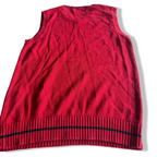 Vintage men red polo ralph lauren v-neck sleeveless sweater in S/M| L25 W16| SKU 5610