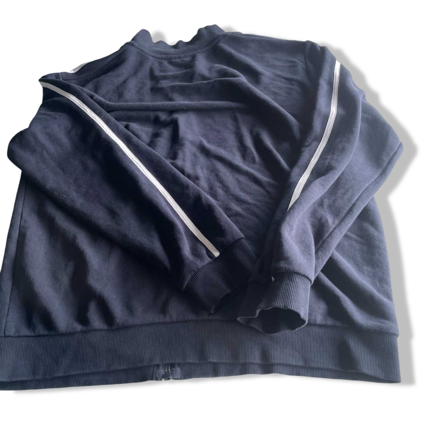 Vintage men Jack & jones core black full zip high neck sweatshirt in L|L28 W21|SKU 5616