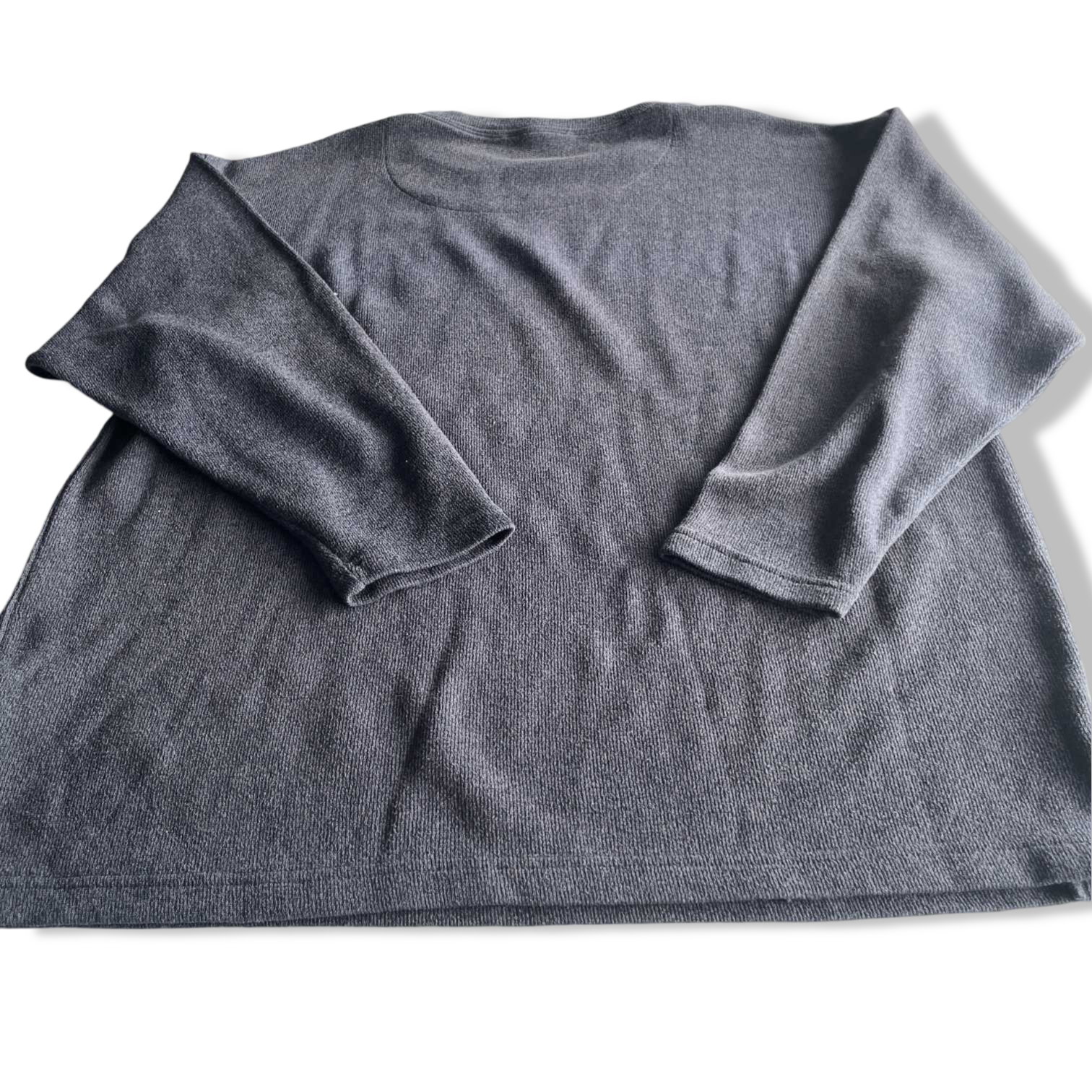 Vintage women Debenham grey polyester cotton sweatshirt size 16| L27 W23| SKU 5618