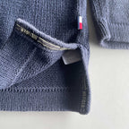 Vintage women Tommy hilfiger V-neck high neck cable knited sweater in S|L23 W17| SKU 5620