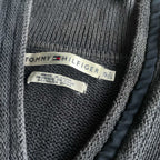 Vintage women Tommy hilfiger V-neck high neck cable knited sweater in S|L23 W17| SKU 5620