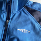 Vintage women Umbro blue full zip wind breaker track jacket in S|L27 W18| SKU 5630