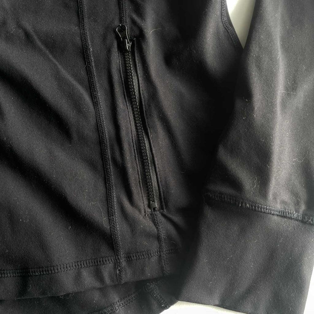 Vintage women black full zip wind breaker high neck track top in XL| L29 W18|SKU 5634