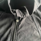 Vintage women black full zip wind breaker high neck track top in XL| L29 W18|SKU 5634