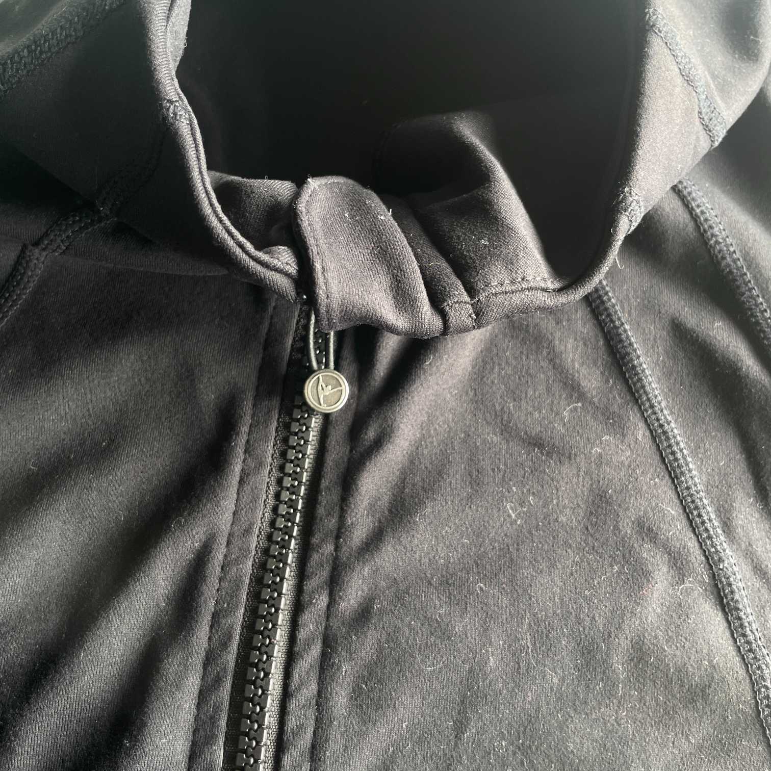 Vintage women black full zip wind breaker high neck track top in XL| L29 W18|SKU 5634