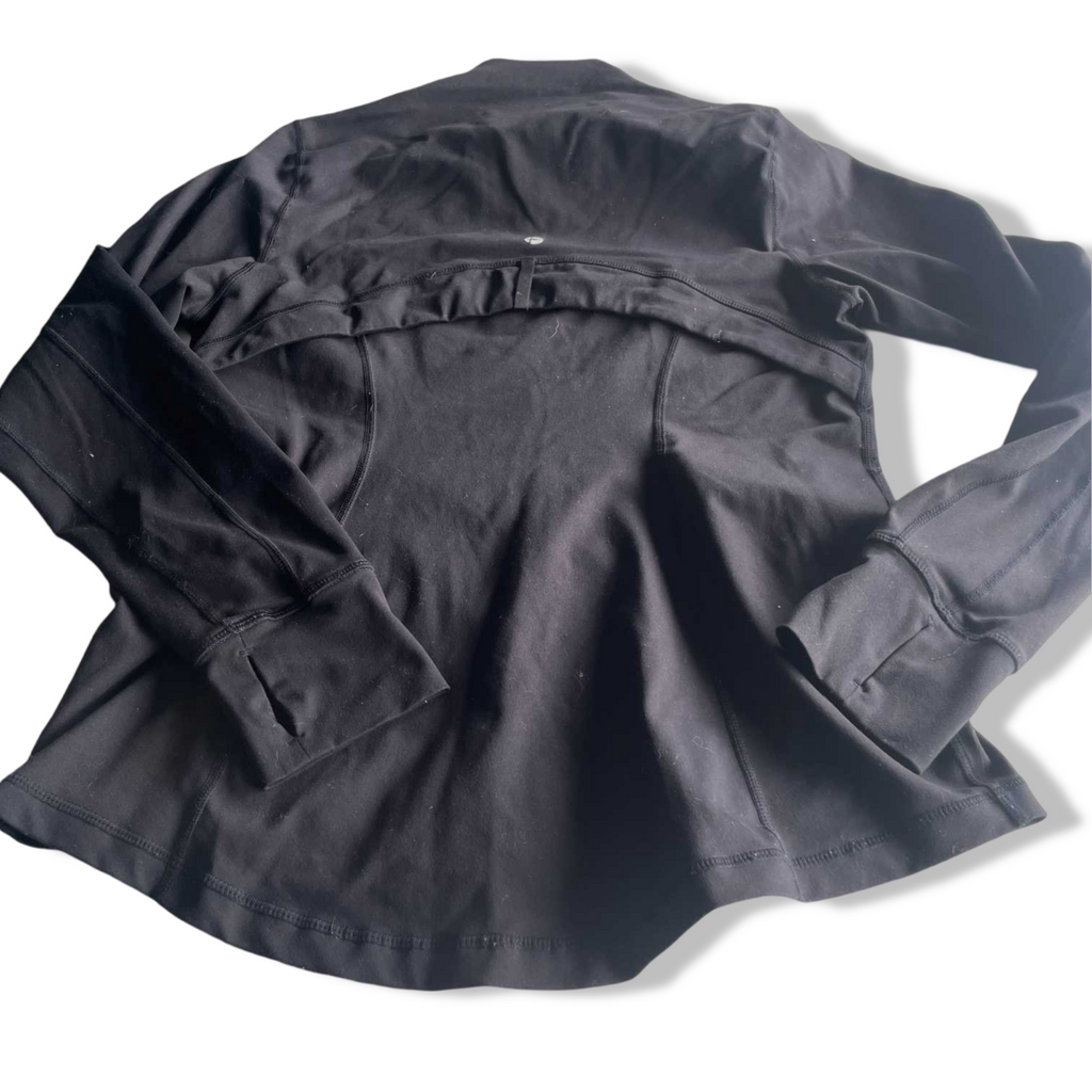 Vintage women black full zip wind breaker high neck track top in XL| L29 W18|SKU 5634
