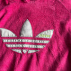 Vintage women adidas leaf logo stripe crest hoodie in L/M|L26 W19|SKU 5635