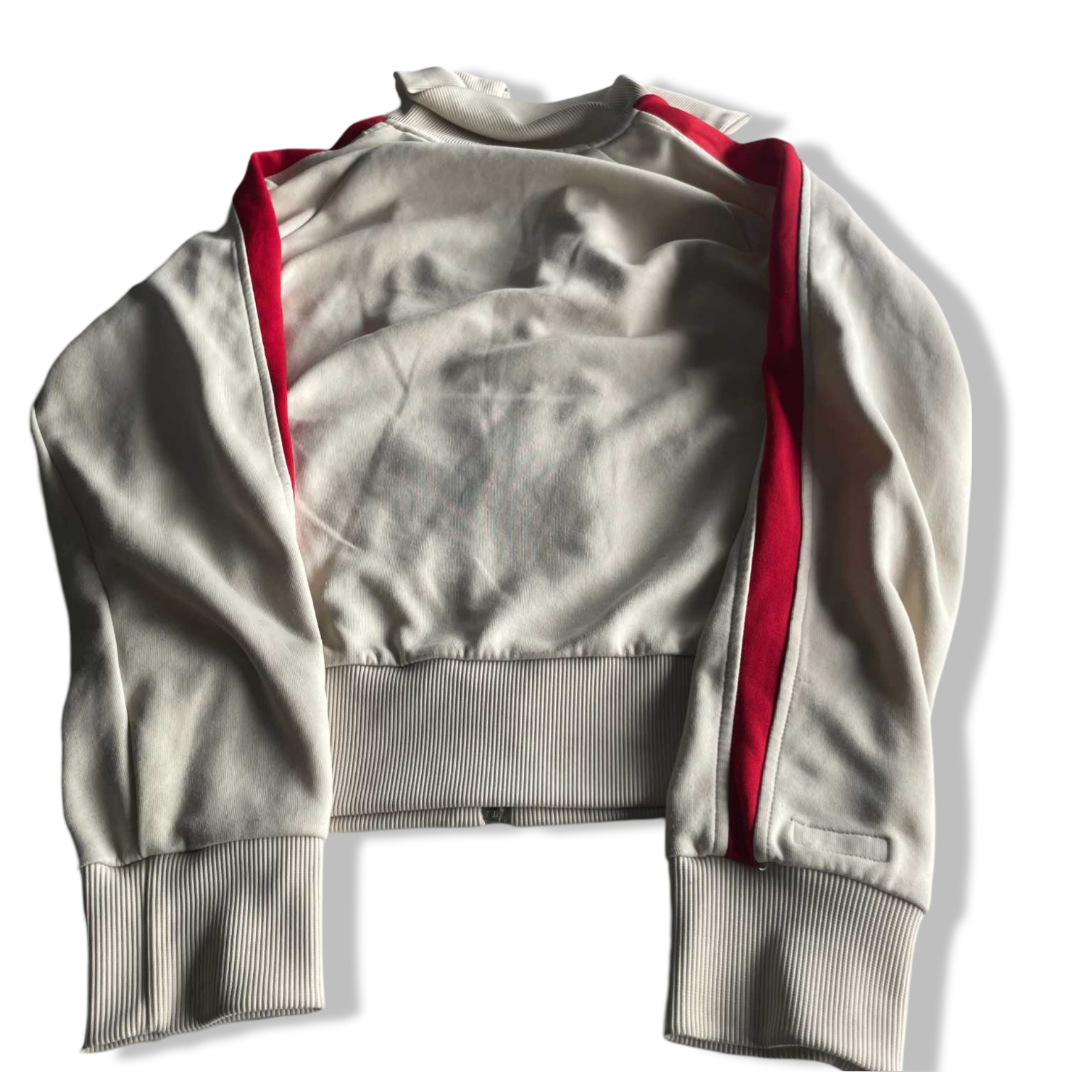 Vintage women cream puma full zip track jacket in L|L 21 W18|SKU 5636