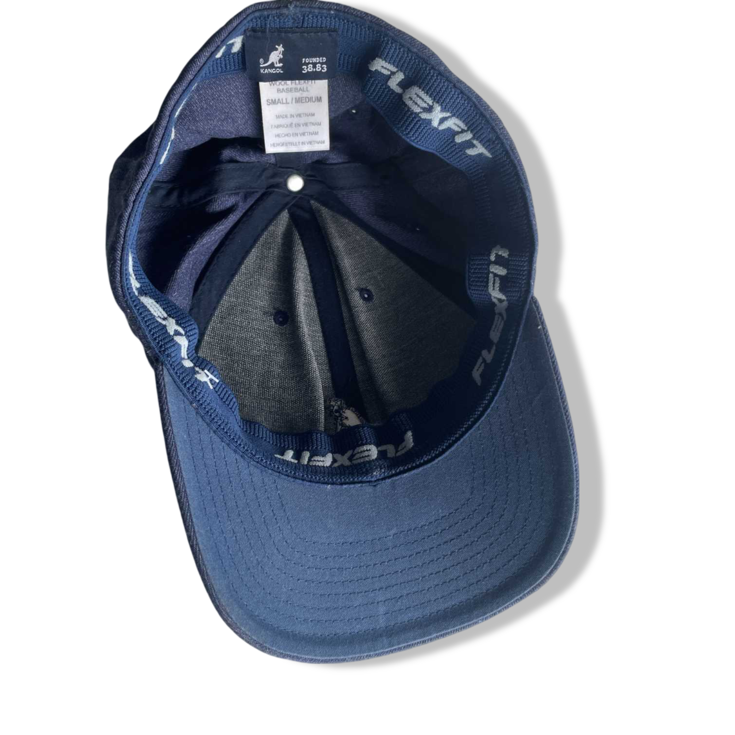 Vintage men Kangol flexfit navy blue baseball cap|SKU 5638