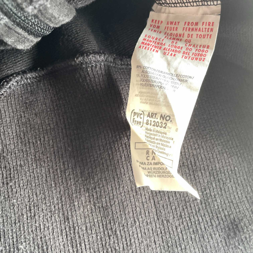 Vintage men black puma full zip wind breaker track top in XL| L26 W18|SKU 5643