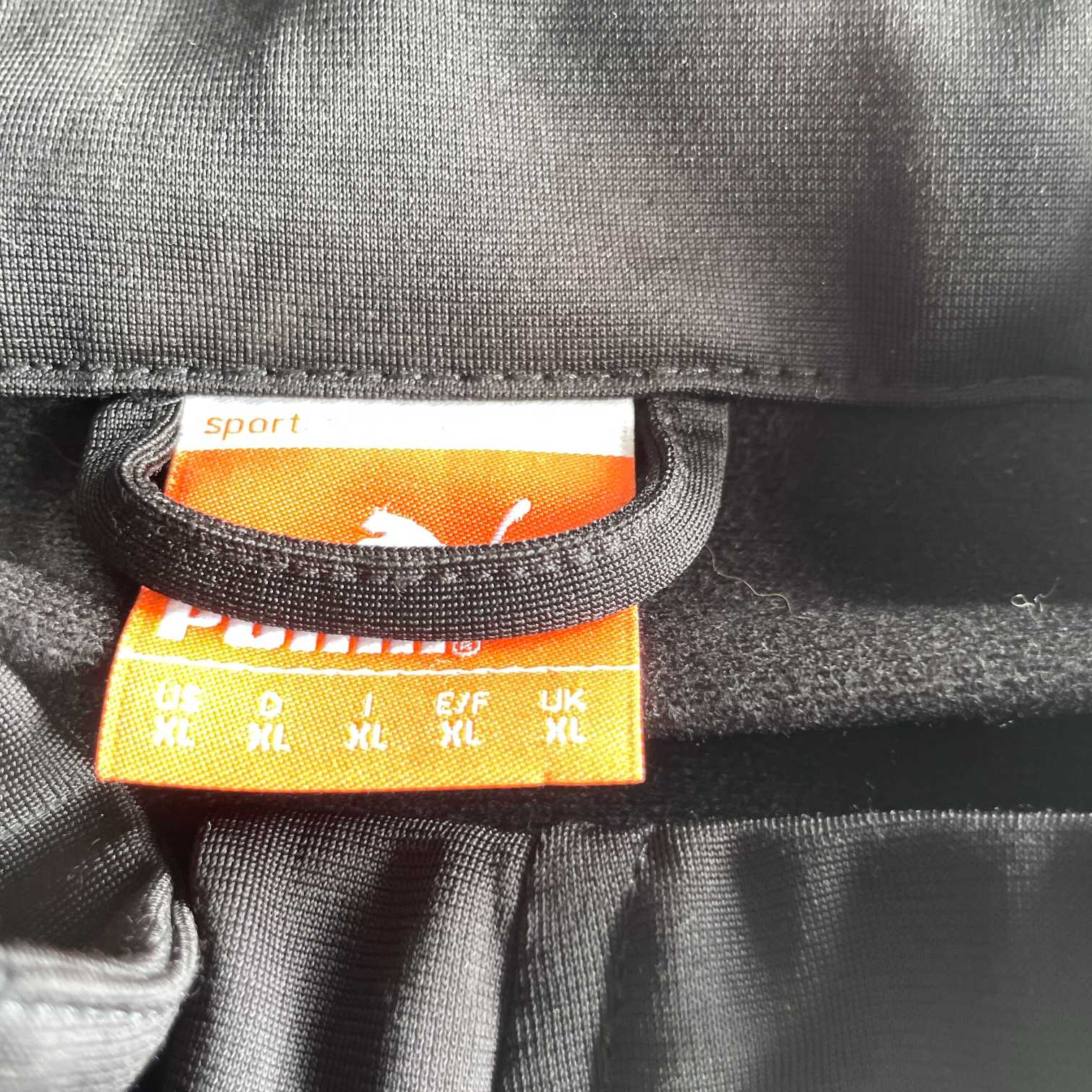 Vintage men black Puma full zip wind breaker track top in 2XL| L33 W24|SKU 5645