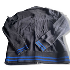 Vintage men Navy blue Lecoq Sportif wind breaker full zip track top in L|L29 W20|SKU 5646