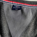 Vintage men grey Tommy Hilfiger V-neck sleeveless sweater in 2XL|L29 W25|SKU 5647
