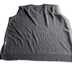 Vintage men grey Tommy Hilfiger V-neck sleeveless sweater in 2XL|L29 W25|SKU 5647