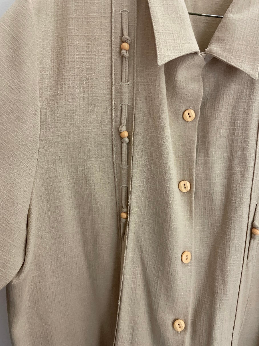 Vintage saloos collection brown short sleeve shirt size XL