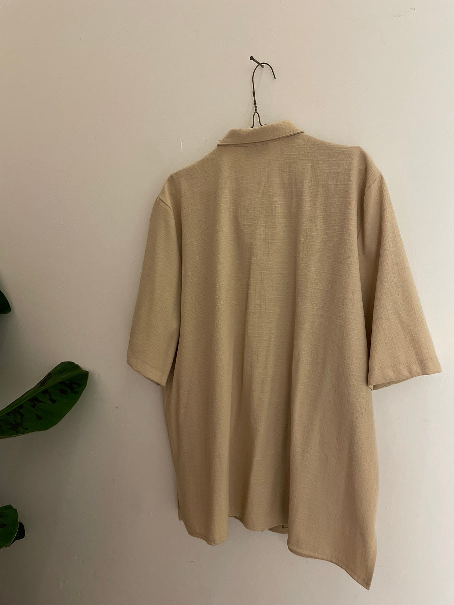 Vintage saloos collection brown short sleeve shirt size XL