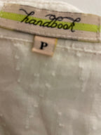 Vintage handbook cream regular fit long sleeve shirt size s