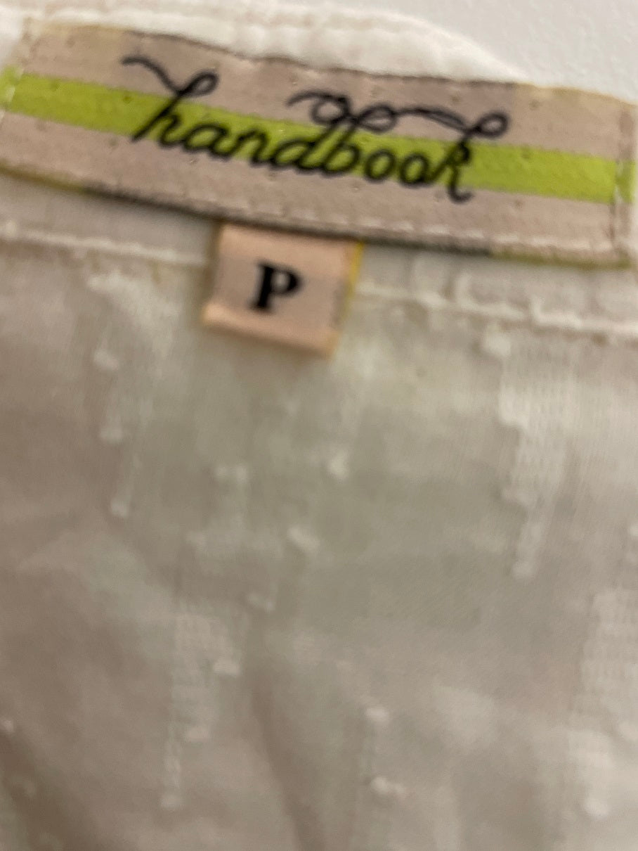 Vintage handbook cream regular fit long sleeve shirt size s