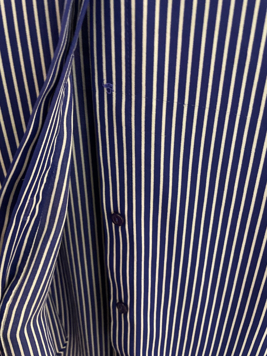 Vintage principles purple stripe long sleeve shirt size L