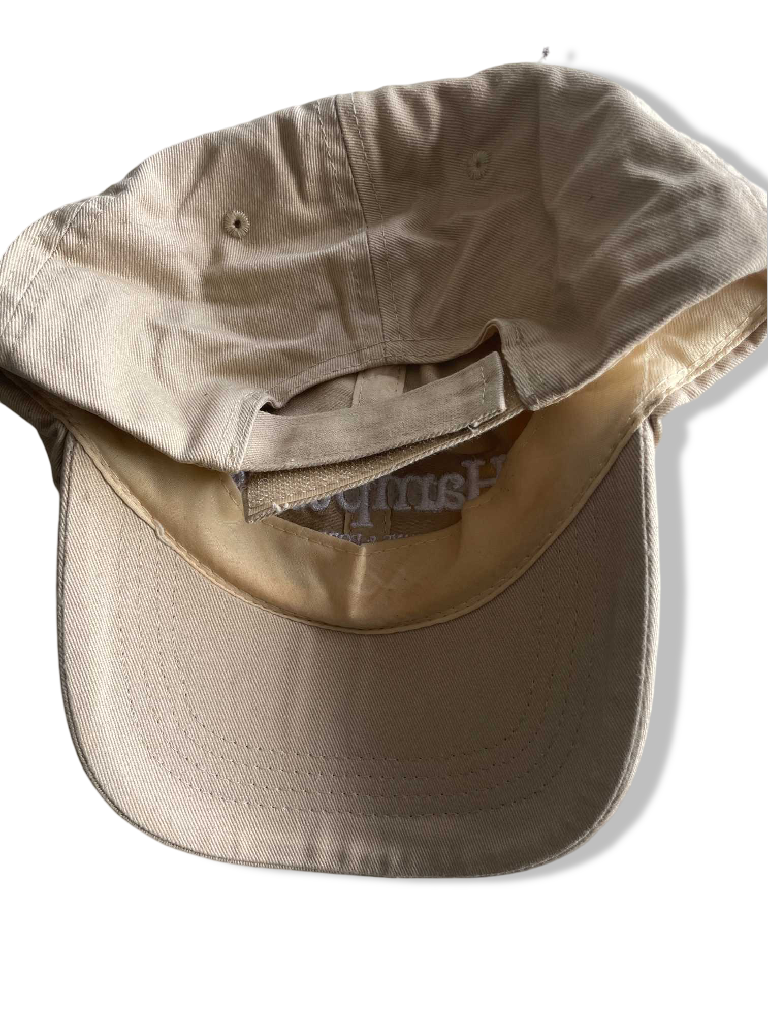 Vintage men 90's Hampton crest cream baseball cap|SKU 5651