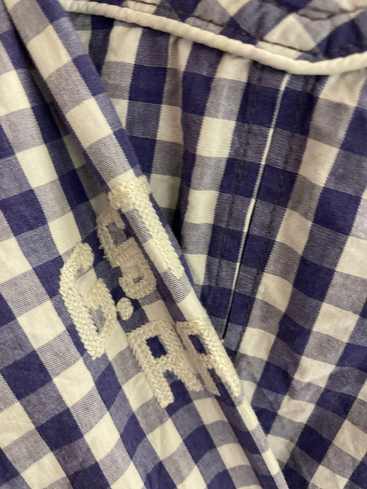 Vintage mens G-star raw plaid button up regular fit purple shirt size M