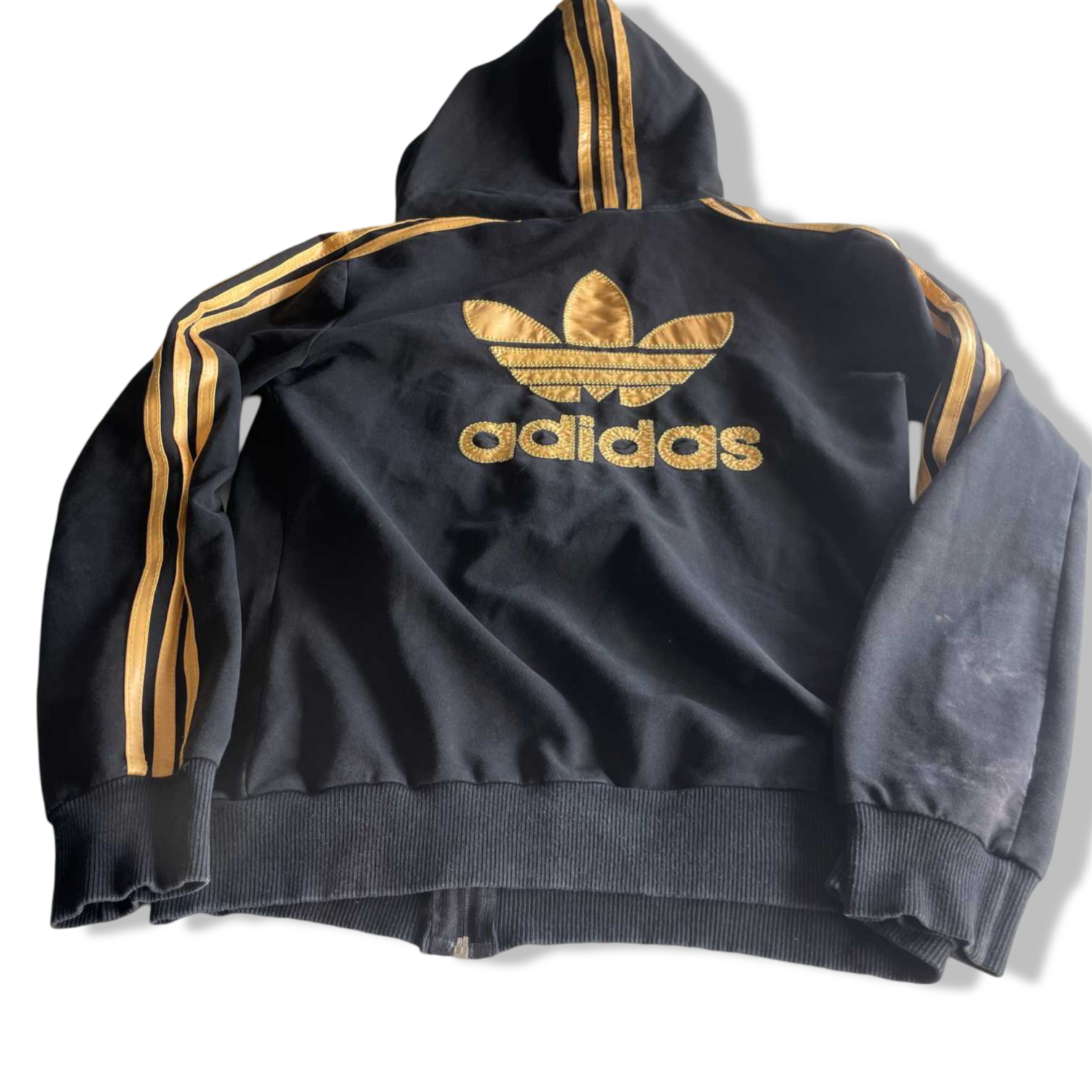 Vintage women Adidas original trefoil black full zip track jacket in M|L25 W17| SKU 5655