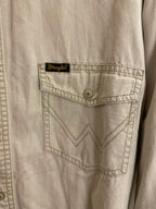 Vintage wrangler cream denim shirt size XL