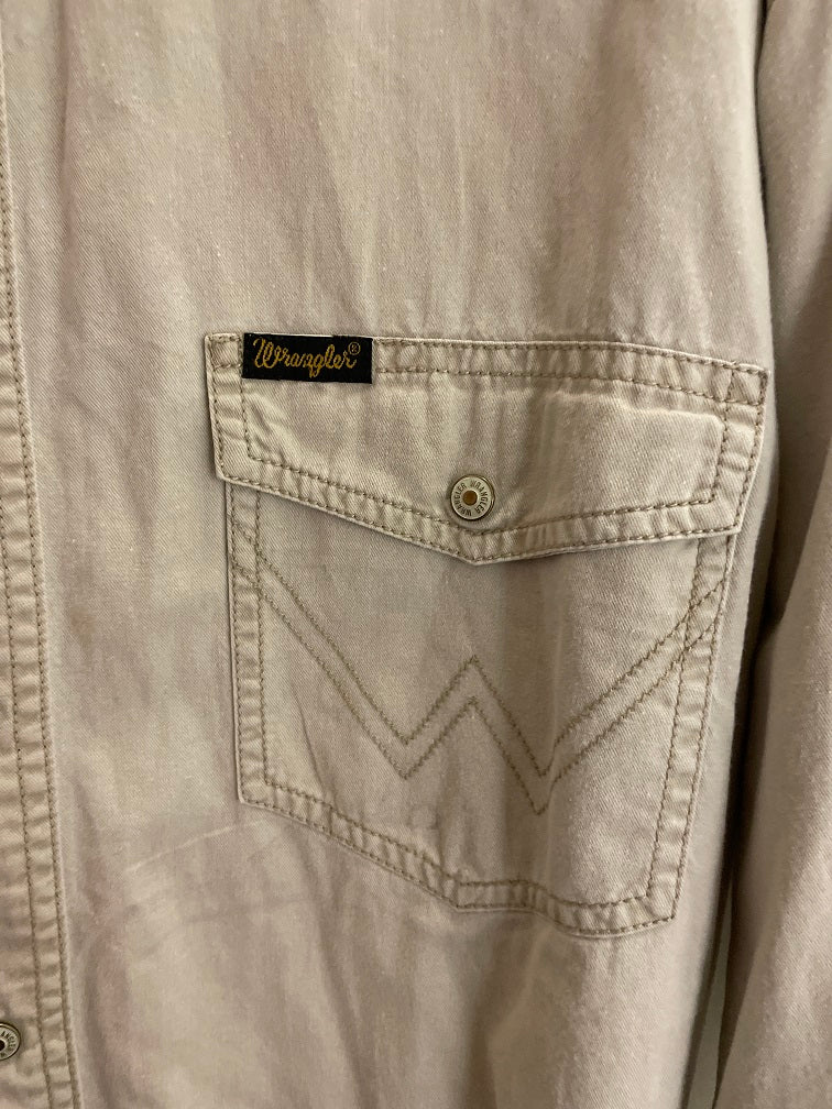 Vintage wrangler cream denim shirt size XL