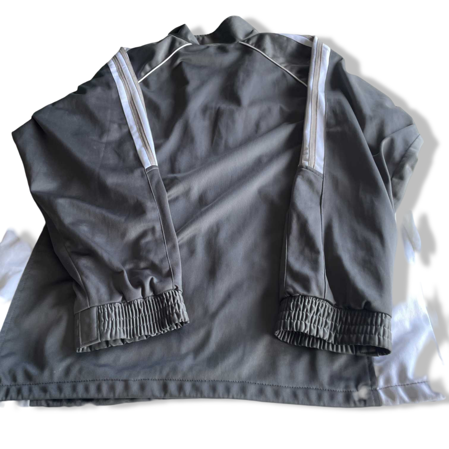 Vintage men Adidas black full zip high neck track jacket in XXL|L32 W32|SKU 5656