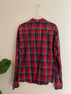 Vintage diesel red large checkered women regular fit long sleeve shirt size L