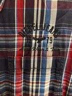 Vintage blue diesel jeans checkered men shirt size M